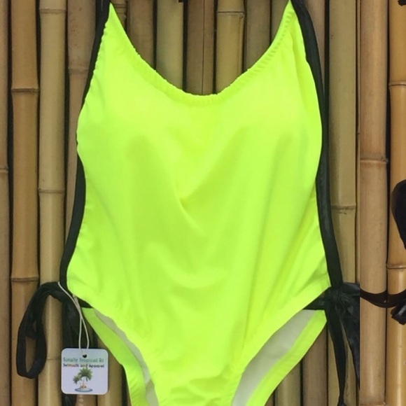 THE original totally backless NEON adjustable one-piece size 4~ - Picture 3 of 4